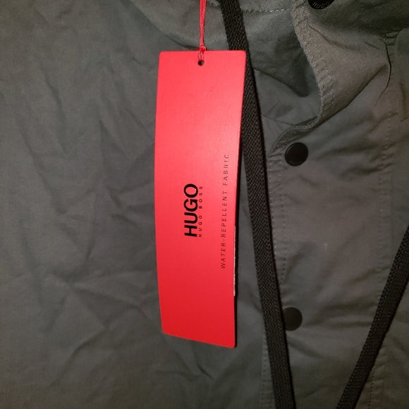 NWT Hugo Boss Gray Pullover Jacket sz Mens M Coat Stylish Preppy - Picture 11 of 16